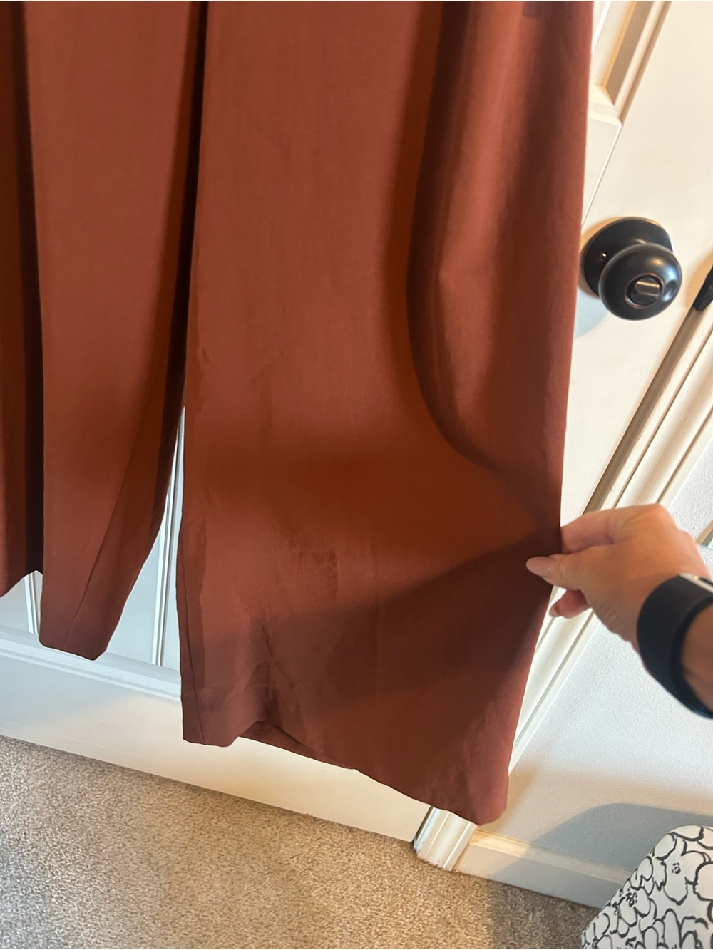 NEW Vince High Rise Belted Wide Leg Culottes in the shade Rust Sz 2 - Picture 8 of 11